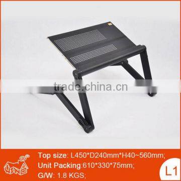 Easy to adjusting portable folding laptop table desk stand tray
