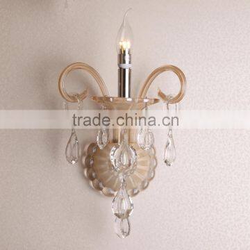 Simple antique wall lamps clear glass crystal wall lamp