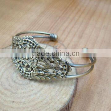 70*55mm Vintage Brass Round Base Tray Bezels Bracelet,DIY Bracelet,bronze Bracelet 1900003 photo-2