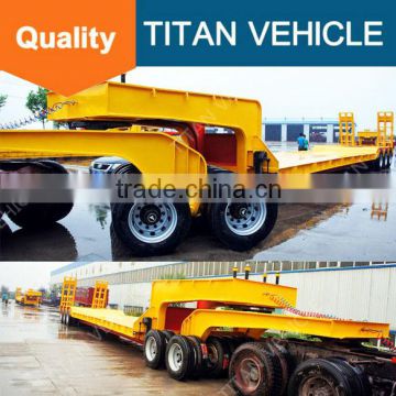 Titan utility 2axle gooseneck lowboy semi trailer and truck used for sale