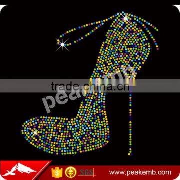 Colorful High Heel Shoes Rhinestone Transfers hotfix transfers