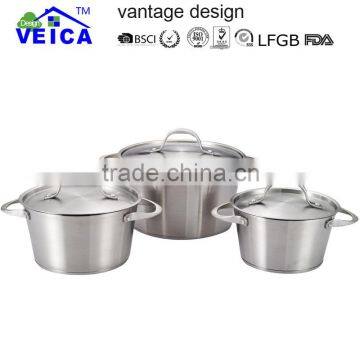 6pcs stainless steel induction casserole set