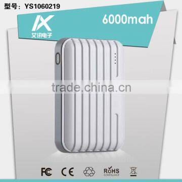 popular 3A grade battery 2 usb output power bank 6000 6600 7800mah for all kinds of mobile phone