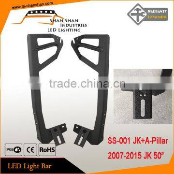 Jeep TJ 97-06 Steel Cab Windshield Mounting Brackets for 2" + 50" LED Light bar