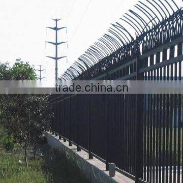 wholesale and low price galvanized black powder painted panel used aluminum steel fences