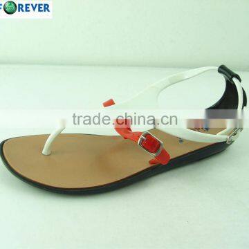 Popular PVC flat Jelly sandal ,fancy sandal for lady