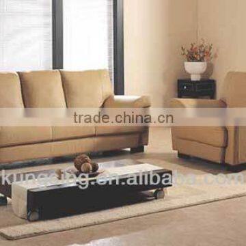 high arm high back leather cushion sofa