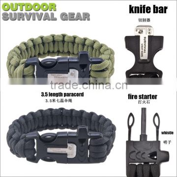 2015 new arrival paracord survival bracelet,high quality paracord bangle/bracelet