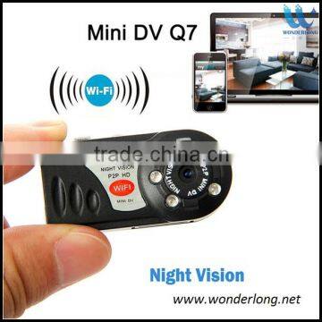 Motion detection night vision portable handheld wireless wifi sports hd mini dv md80 dvr video camera