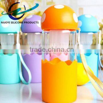 Mushroom Shape Cartoon Portable Silicone Cup Sleeve With Tea Infuser photo-2