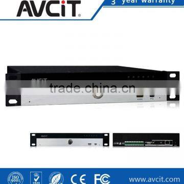 Stable front panel, brushed AL-MG alloy,8 input/output I/O interfaces,1U rack mounted,IP-based Distributed System Data center