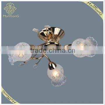 2016 Fashion Desgin French Gold Plated With Beautiful Flower Lamp Shade Ceiling Mounted Light, Home Light