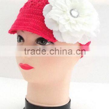 Multi colors crochet hat,cotton newsboy cap