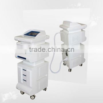 2012 vertical hot e-light advanced IPL hair removal function+ newest RF skin lifting system+skin cooling technologies,use he