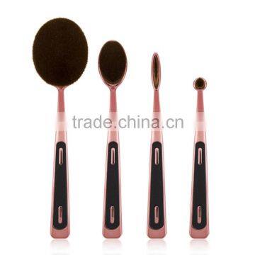 Wholesale New 4pcs Toothbrush Makeup BB Cream Foundation Rose Gold Oval Make up Brushes Multi-purpose Makeup Brush Set