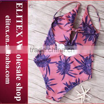 Stock Wholesale Red Seamless Fashion One Piece Woman Bikini Swimwear 2017 photo-2