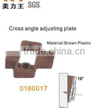 plastic cross angle adjusting plate for hinge