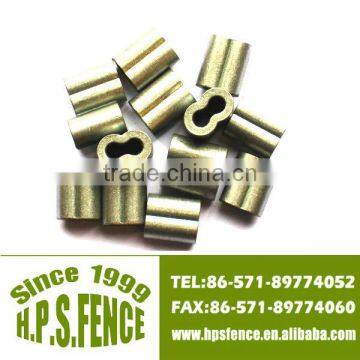 Electric fence gritted crimping sleeve for fence wires