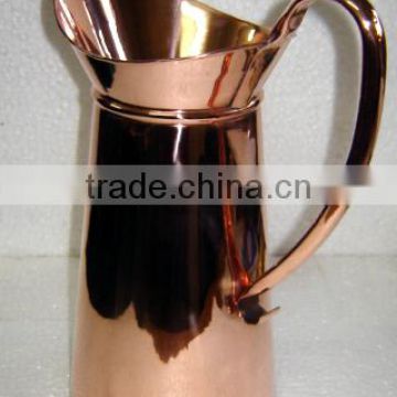 Best No 1 Pure Copper Hammered Pitcher Jug and Cup Set with Tray