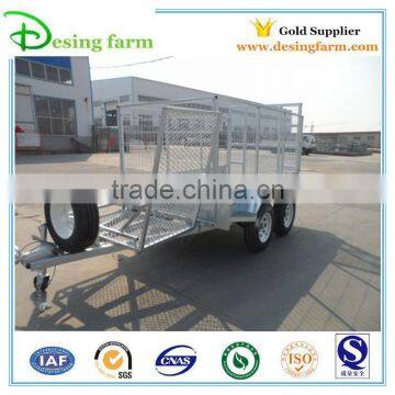 9x5 galvanized tipper folding cage box trailer with tandem axle