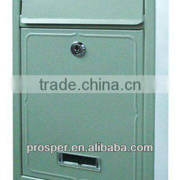 square wall mounted key lock letter box