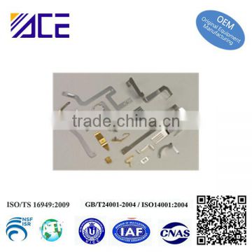 Printer battery flat spring contacts stamping for circuit boards