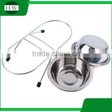 Pet Accessories Anti Slip Stainless Steel Holder Double Cat Dog Pet Feeder Water Food Bowl photo-3