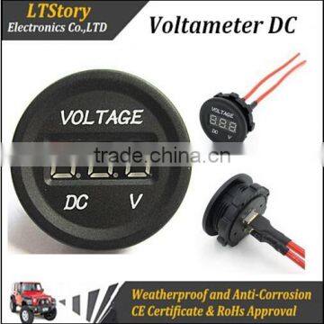 waterproof 12v led digital voltmeter socket car charger