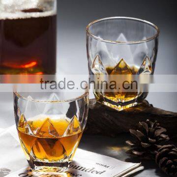 Clear Glass Cup With Machine Made Lotus Pattern for Drinking photo-5