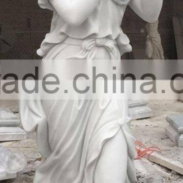High Quality White Marble Female Garden Statue photo-2