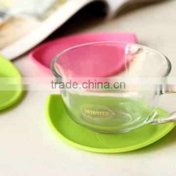 Leaf Design Food Grade Silicone Cup Pad