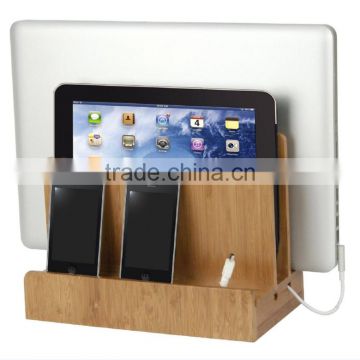 High Quality Bamboo Charging Stand Holder for Cell Phones and Tablets