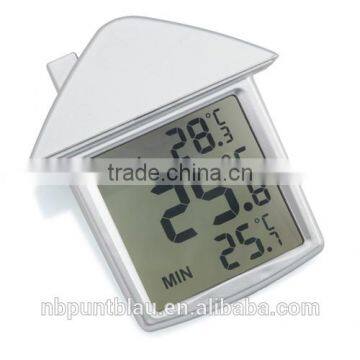 digital desk clock with calendar and thermometer