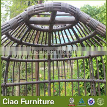 Latest Outdoor Patio Furniture Rattan Bird Cage Shape Haning Swing Chair photo-3
