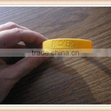 Rubber Stretch Wristband Causes Bracelet "Packers" Gold Color Sports Theme NFL