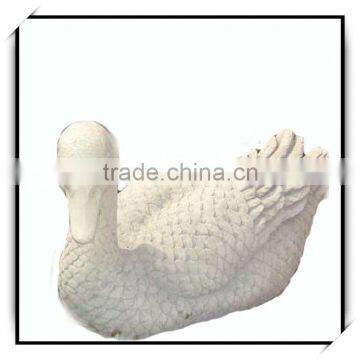 Luxurious decorative beautiful white fiberglass duck sculpture