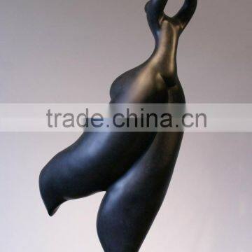 Bronze yoga pose fat lady abstract sculpture funny statues for sale