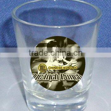 premium clear round shot glass