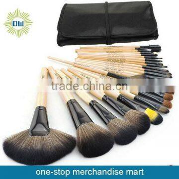 Wooden Handle Nylon Hair 24pcs Make up Brush Set With OEM Design photo-3