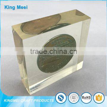 High Quality Custom Paper Weight Acrylic Coin Display photo-2