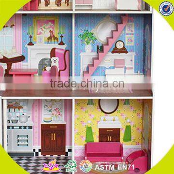 2017 Wholesale Preschool Kids Wooden Doll House Set W06A248 photo-5