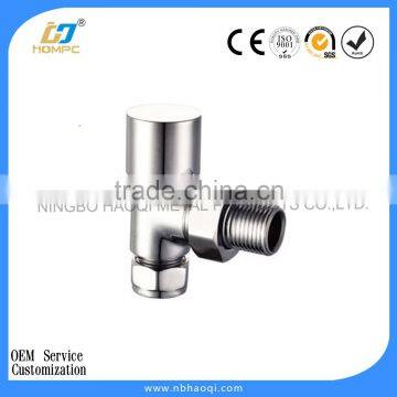 Brass angle thermostatic radiator valve