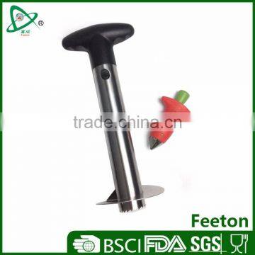 Stainless Steel Pineapple Cutter and Plastic Strawberry Huller set