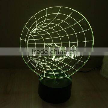 2016 Creative Colorful Touch Panel Round Base Colorful USB 3D Acrylic Lamp Led Night Light for Christmas photo-3