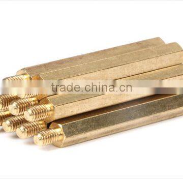 High quality M3 single end Hexagonal Copper Column Hex Column Stud 4-60mm + Threaded 6mm