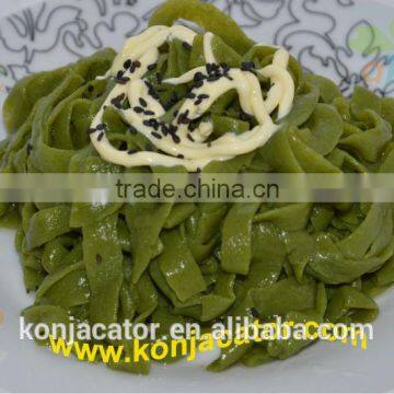 Natural Low Carbs High Fibre Halal Ramen Konjac Noodles Spinach Tagliatelle Pasta photo-2