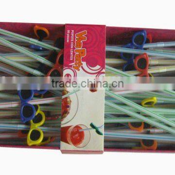 5.0*240 mm Glass party decoration straws