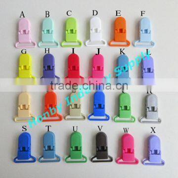 Colored Plastic 25mm Pacifier Clip For Holding Toy Or Pacifier