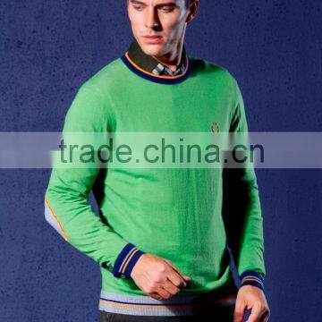 Men's College Style Basic Sweater photo-5