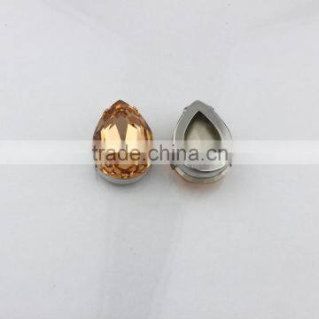 Pujiang wholesale decorative teardrop crystal stone for jewelry accessories